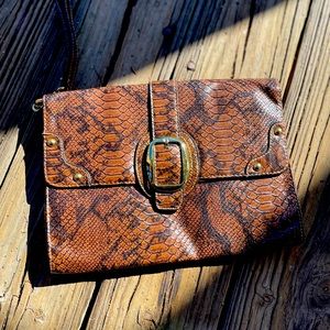 Large Envelope Clutch with Wristlet attachment